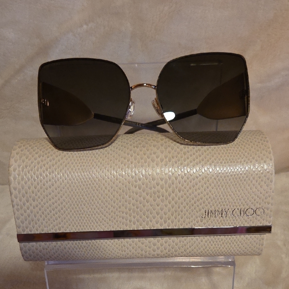 Jimmy Choo River Black and Gold Sunglasses